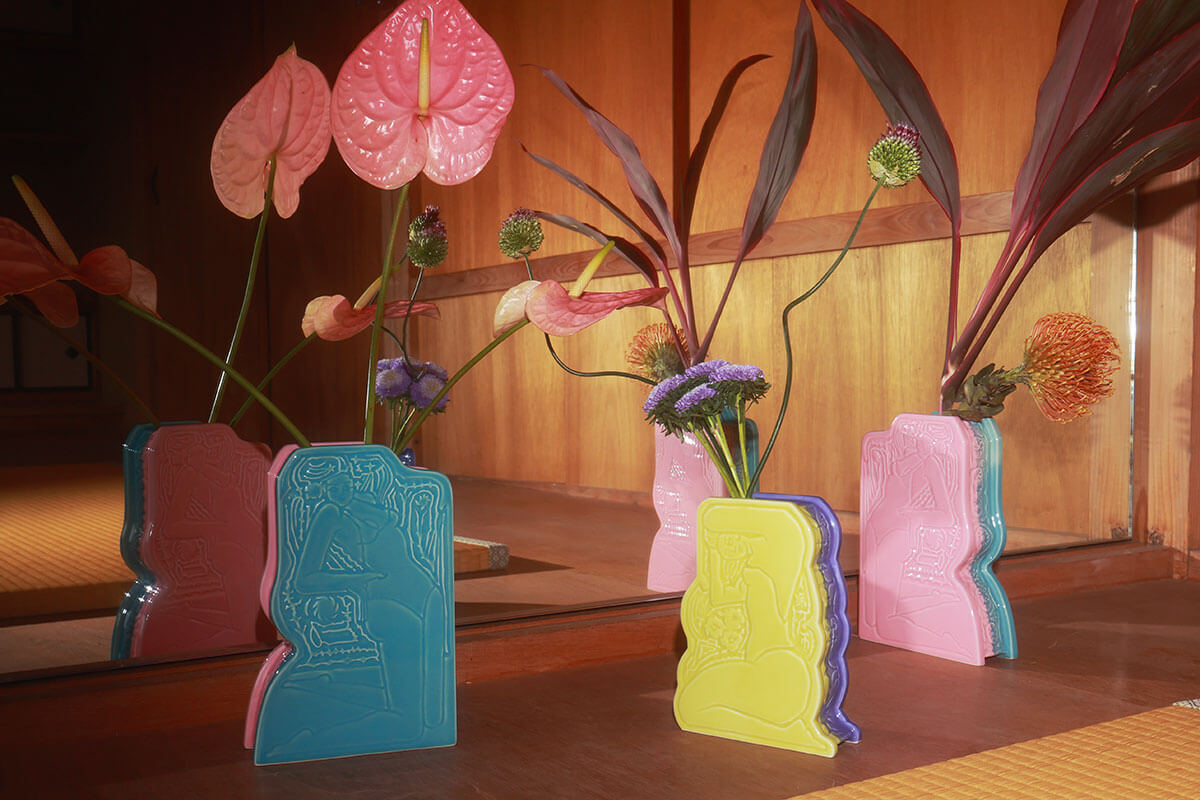 竹デザインのアート花瓶 ストア限定】 S×M VASE_B | ブランド,MARUHIRO&,×大竹彩子 | マルヒロ